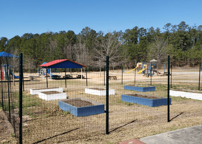 Fencing installation at Heritage Elementary School | Shaome's GROW Program